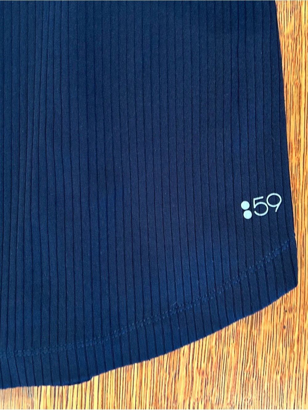 Splits59 Dark Navy Ribbed Racerback Performance Tank - Picture 3 of 4